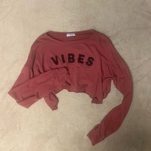 "VIBES" crop sweater